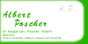 albert poscher business card